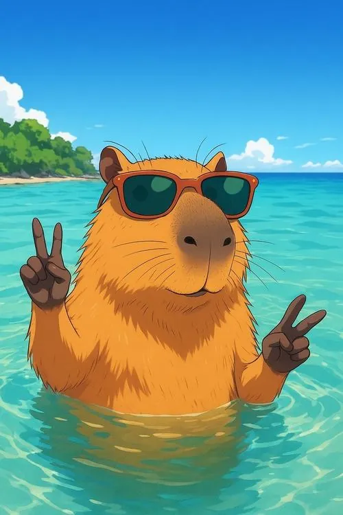 95 Hình Nền Capybara cute cho điện thoại cực chill cho những ai thích thư thái chữa lành